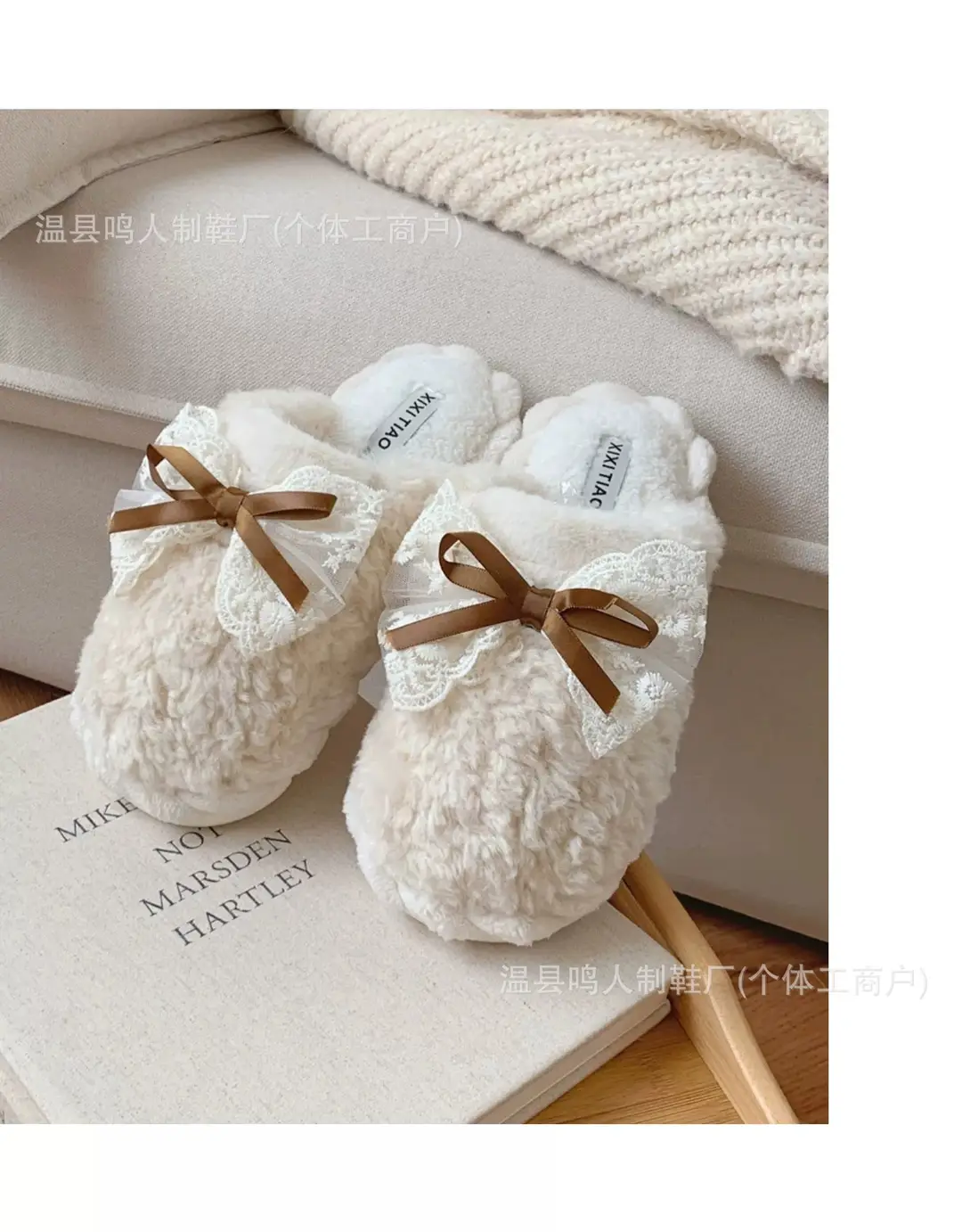 Women's Winter Cotton Slippers Women's Student Version Bow Comfortable Non-Slip Warm Home Casual Family Slippers Women — feature 19