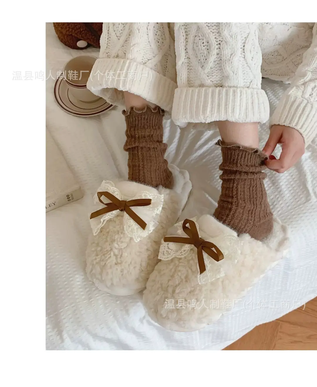 Women's Winter Cotton Slippers Women's Student Version Bow Comfortable Non-Slip Warm Home Casual Family Slippers Women — feature 20