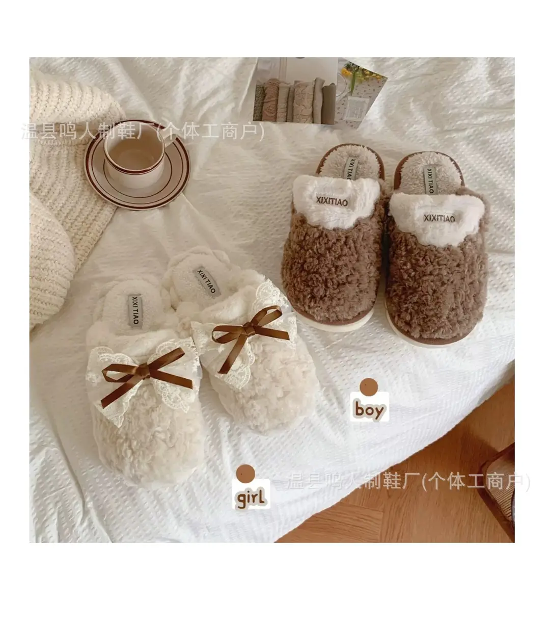 Women's Winter Cotton Slippers Women's Student Version Bow Comfortable Non-Slip Warm Home Casual Family Slippers Women — feature 26