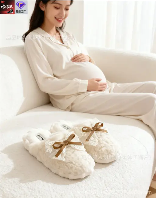 Women's Winter Cotton Slippers Women's Student Version Bow Comfortable Non-Slip Warm Home Casual Family Slippers Women — feature 4