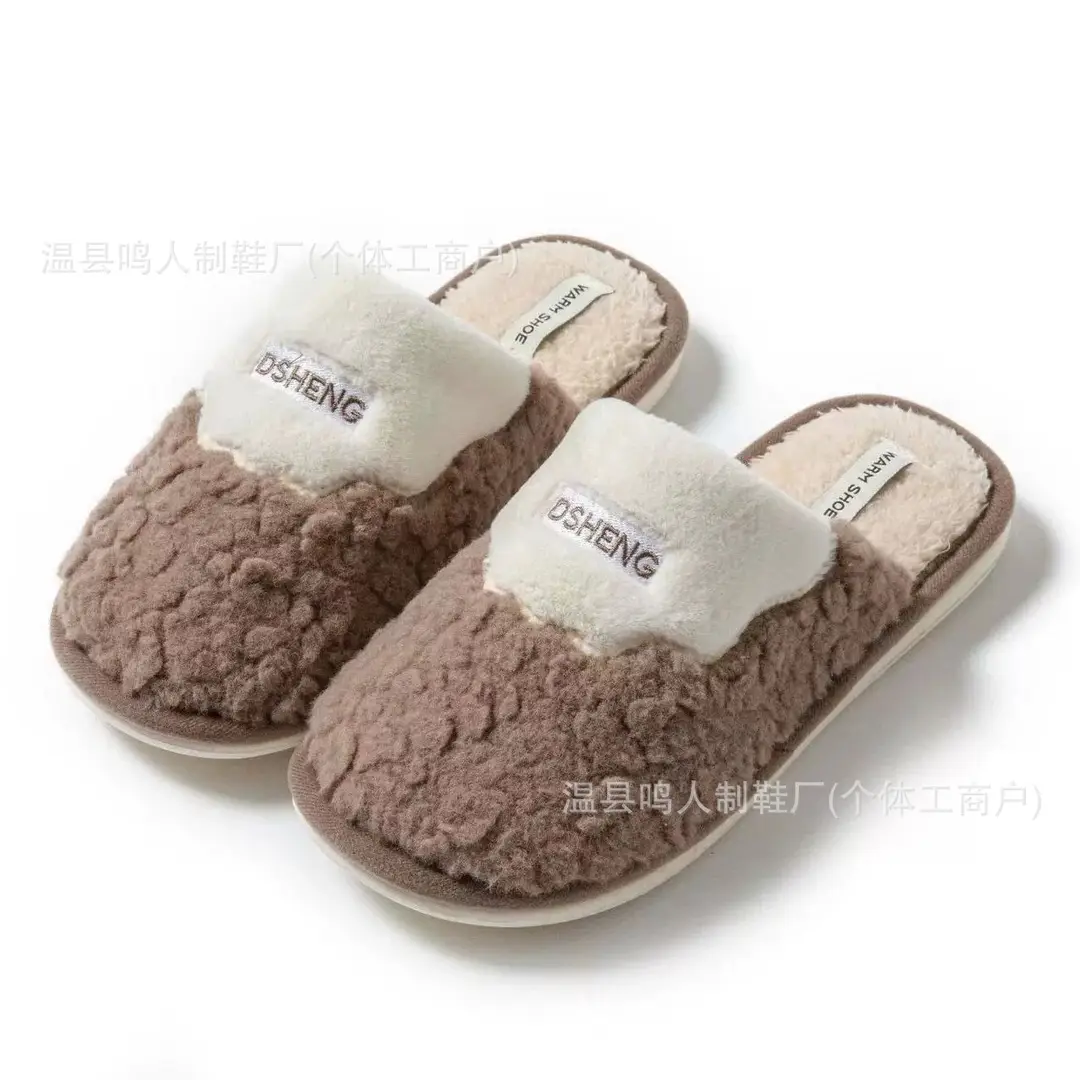 Women's Winter Cotton Slippers Women's Student Version Bow Comfortable Non-Slip Warm Home Casual Family Slippers Women