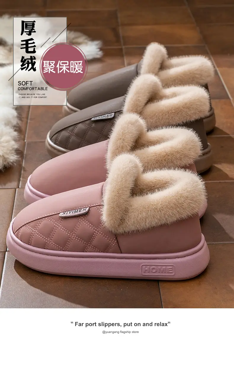 Women's Grey Fleece Lined Elderly Slippers 2025 — feature 12