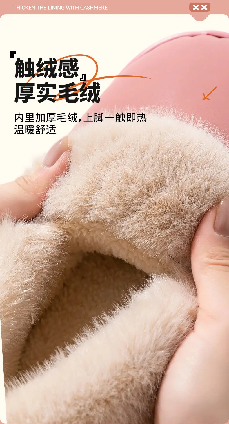 Women's Grey Fleece Lined Elderly Slippers 2025 — feature 6