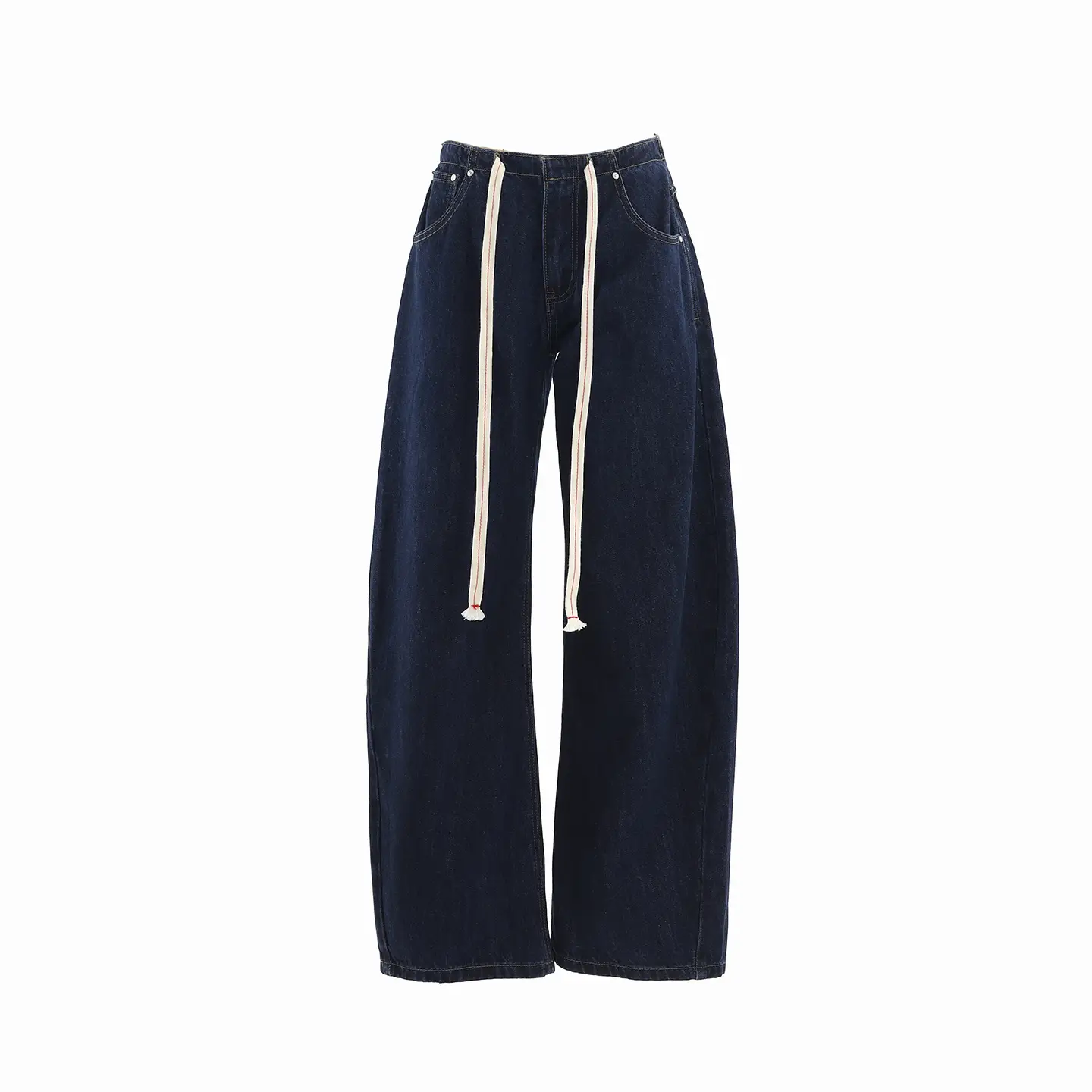 Dark Blue Wide Leg Scimitar Jeans for Women
