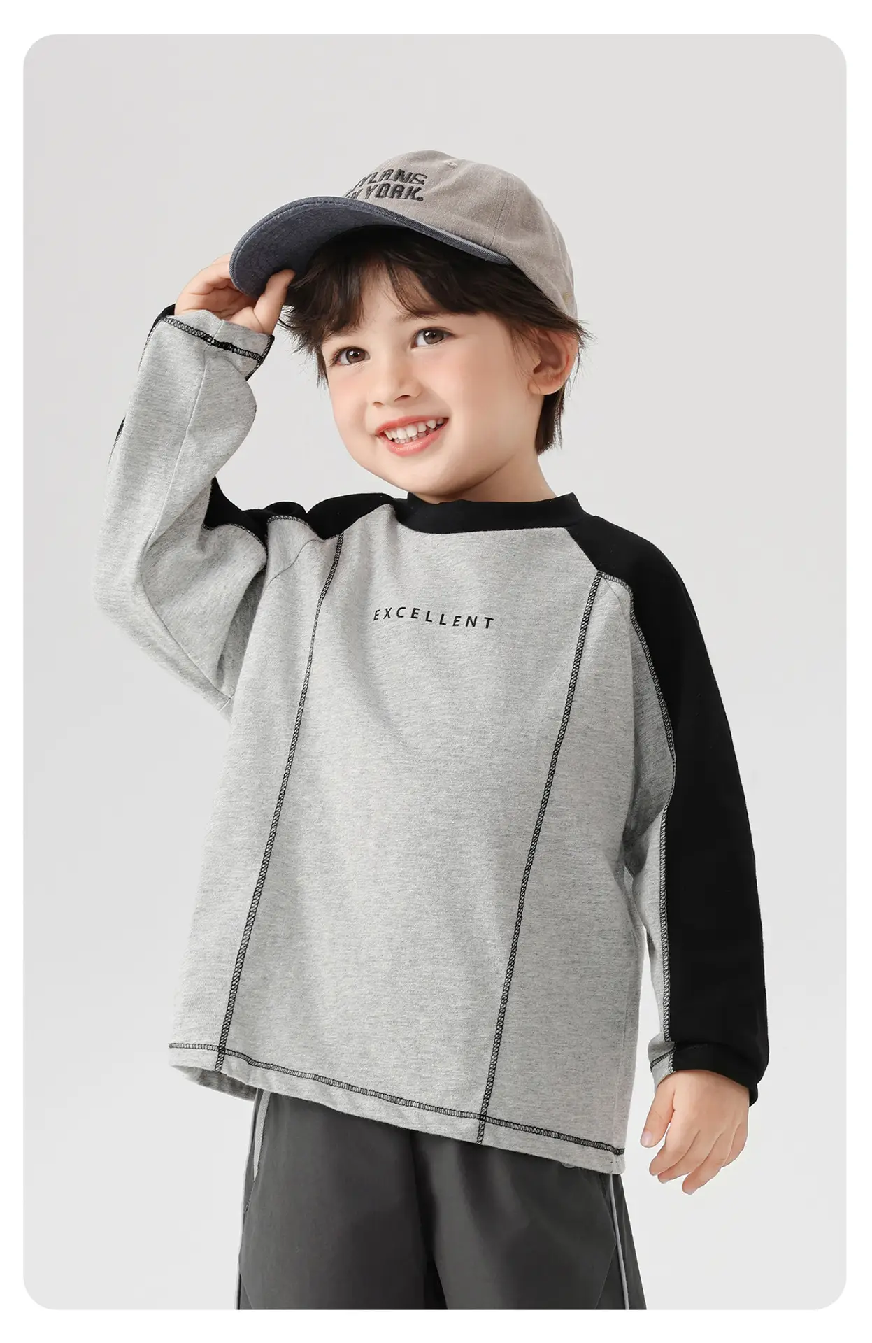 Kids Color-Blocked Long Sleeve T-Shirt Spring 2026 — feature 19