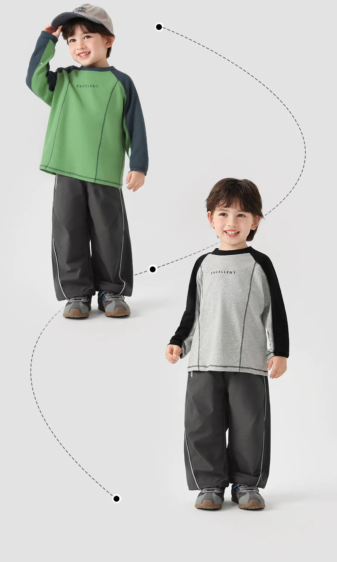Kids Color-Blocked Long Sleeve T-Shirt Spring 2026 — feature 8