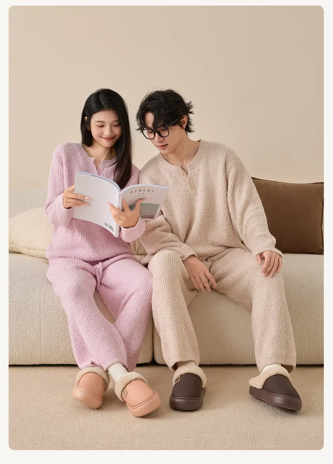 Waterproof Cotton Slippers for Women in Autumn and Winter New Style Home Warm and Comfortable Thick-Soled Baotou Pu Leather Cotton Shoes for Men to Wear Outside — feature 19