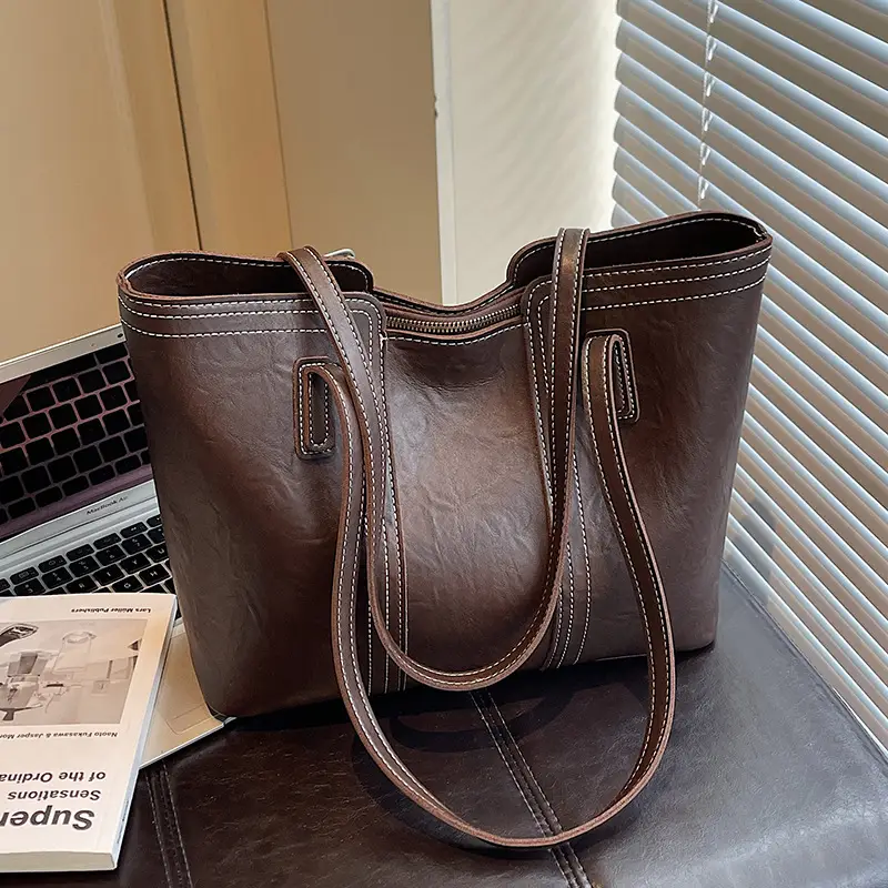Large Capacity Leather Shoulder Bag for Women 2025 - Image 8