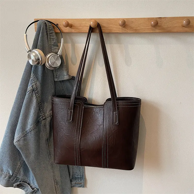 Large Capacity Leather Shoulder Bag for Women 2025 - Image 3