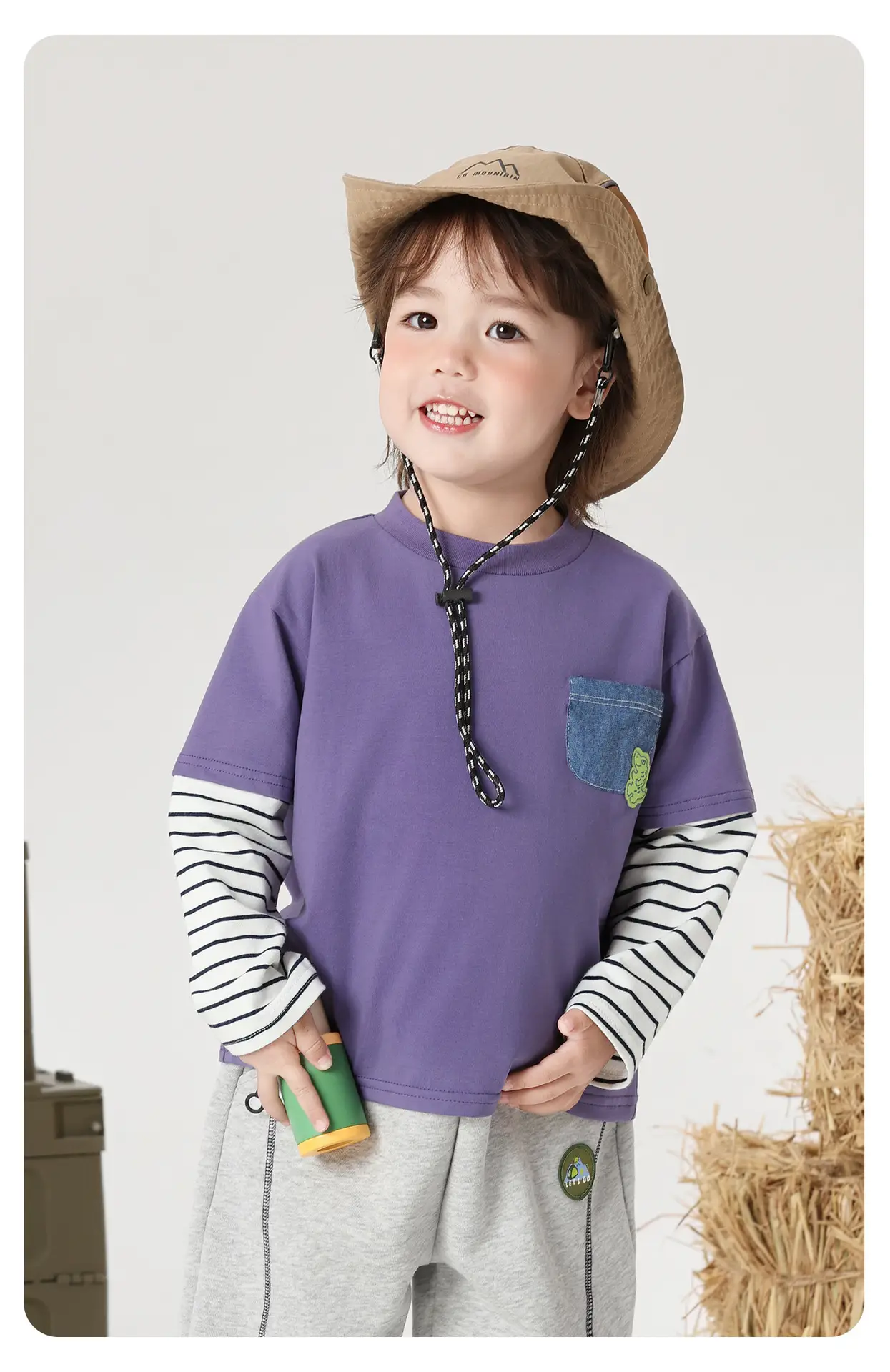 Girls Purple Patchwork Two-Piece T-Shirt Spring 2026 — feature 19