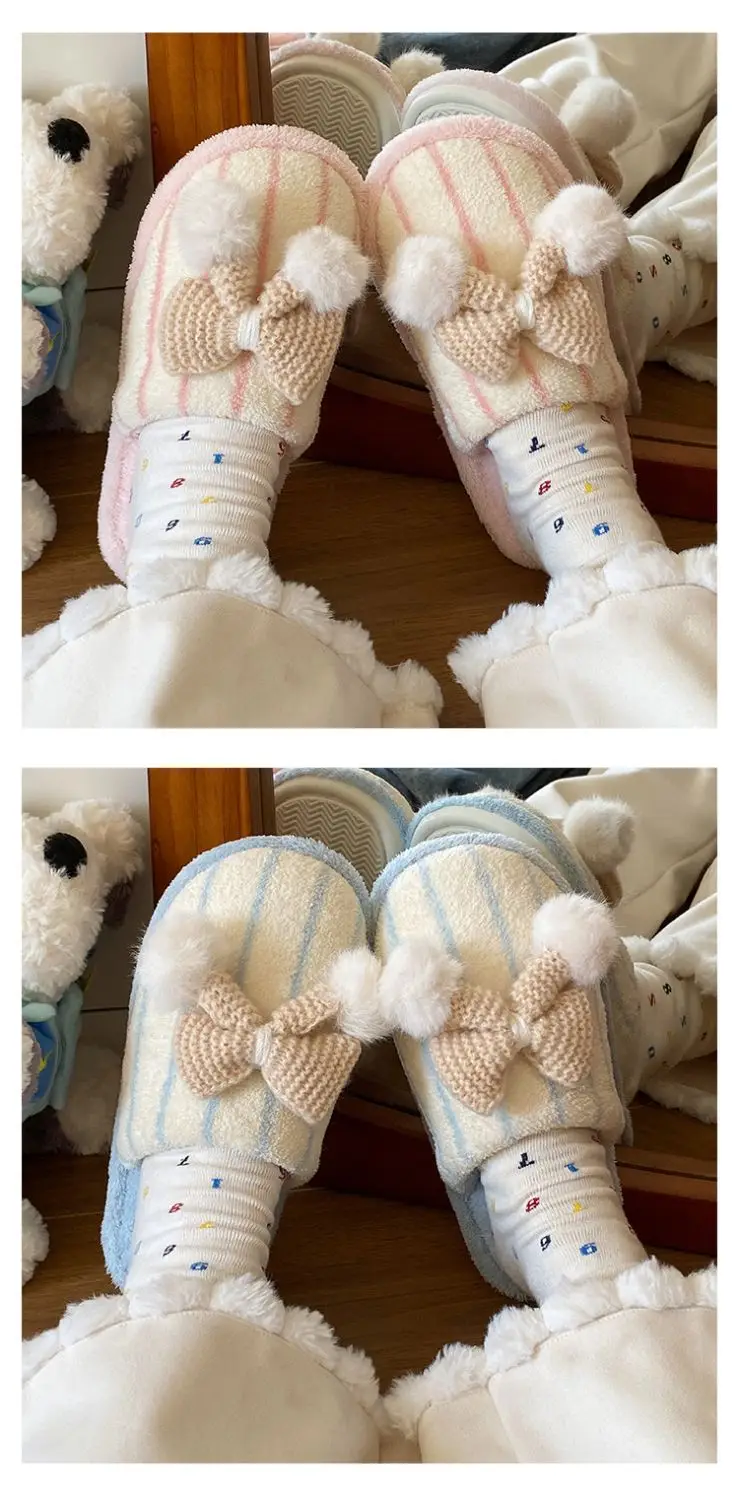 Winter Furry Slippers for Women Lightweight Cotton Slip-On — feature 12