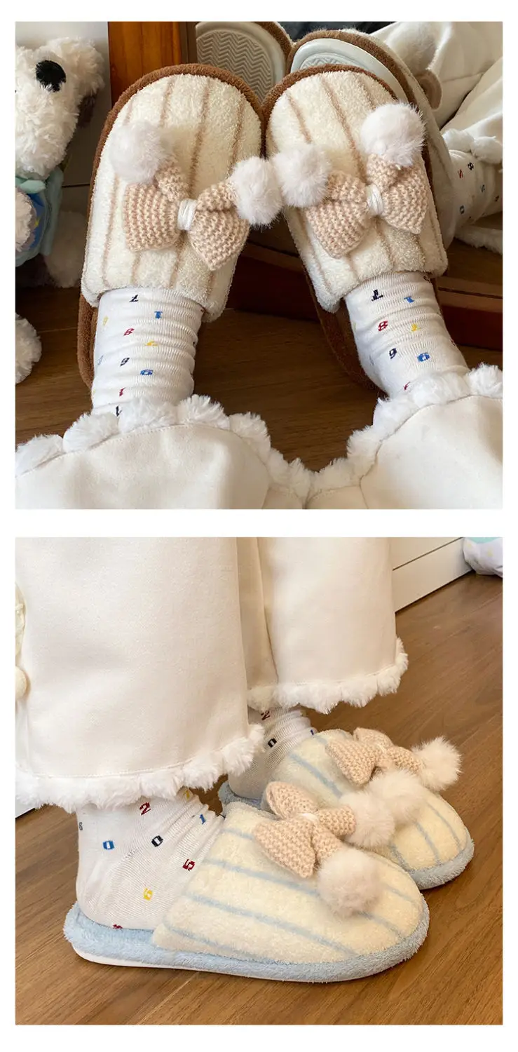 Winter Furry Slippers for Women Lightweight Cotton Slip-On — feature 13