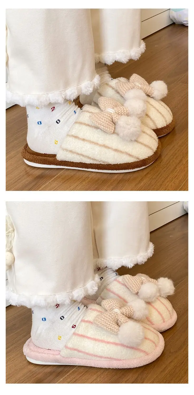 Winter Furry Slippers for Women Lightweight Cotton Slip-On — feature 15