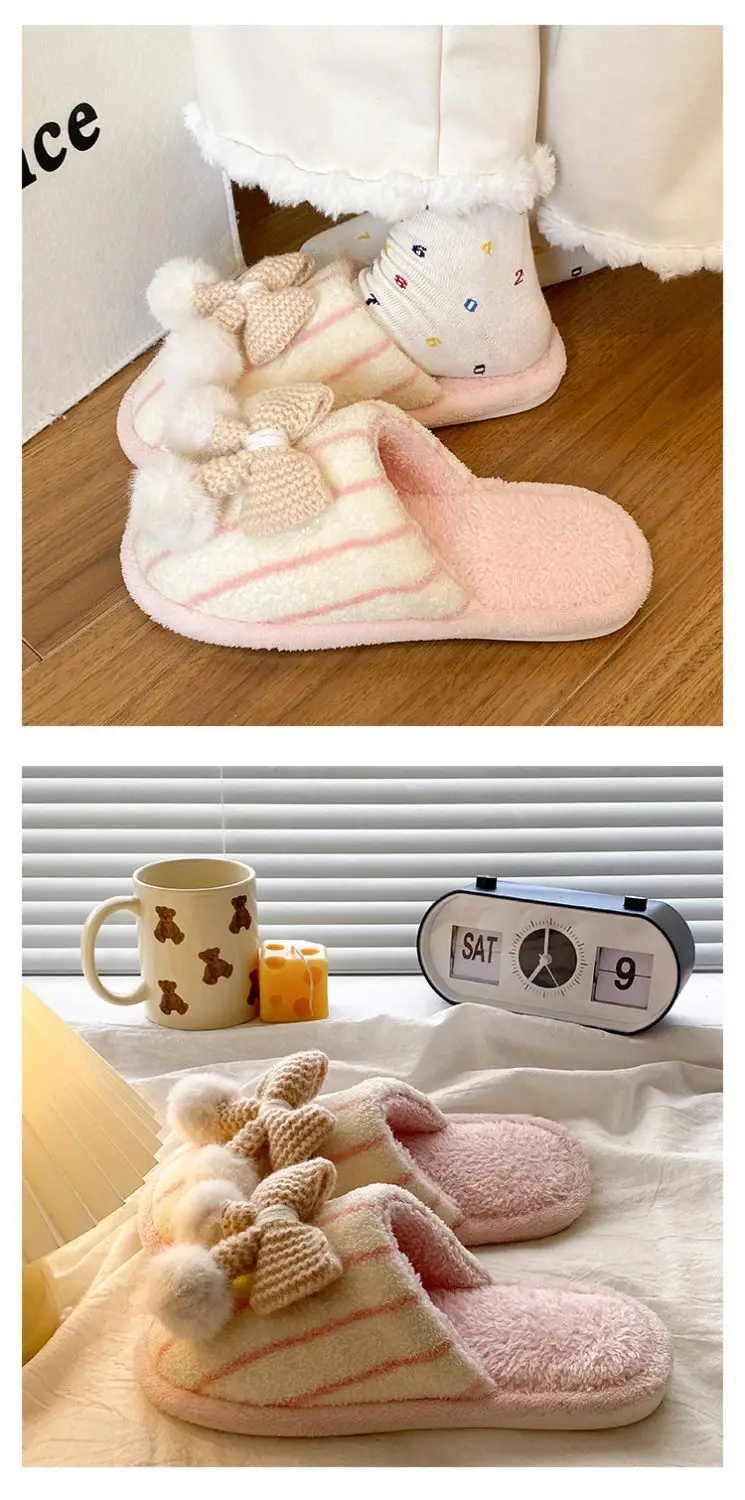 Winter Furry Slippers for Women Lightweight Cotton Slip-On — feature 16