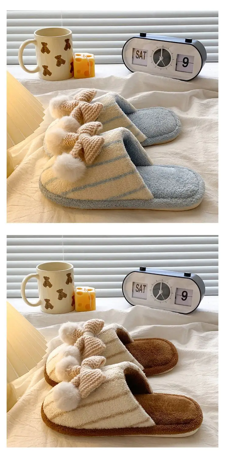 Winter Furry Slippers for Women Lightweight Cotton Slip-On — feature 17