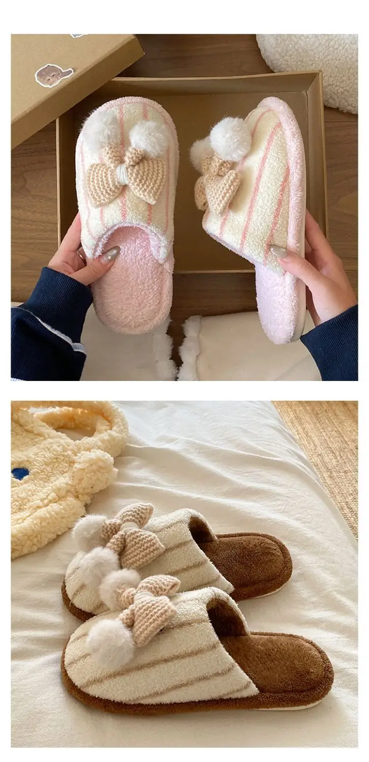 Winter Furry Slippers for Women Lightweight Cotton Slip-On — feature 19