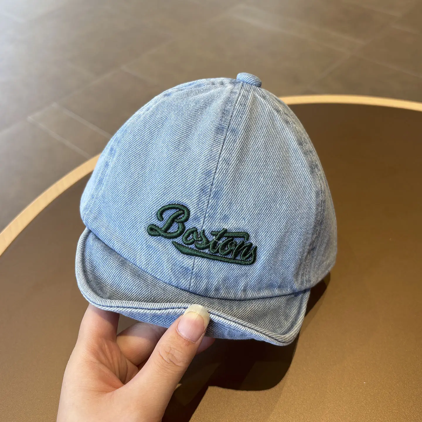 Baby Denim Peaked Cap Sunshade Baseball Cap — feature 10