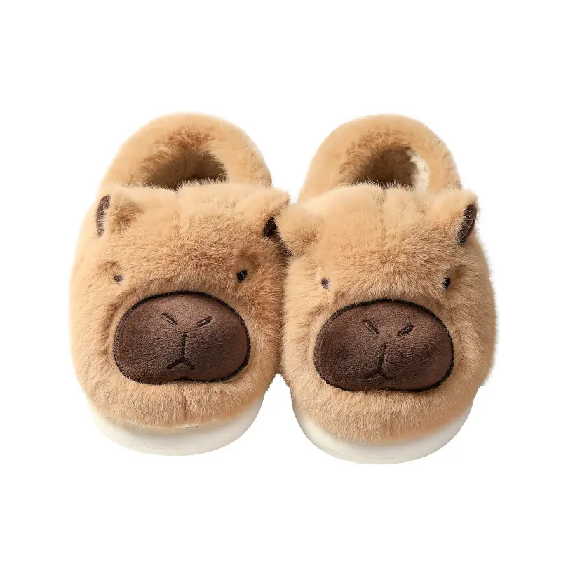 Cute Bear Face Cotton Slippers Winter Warm - Image 9