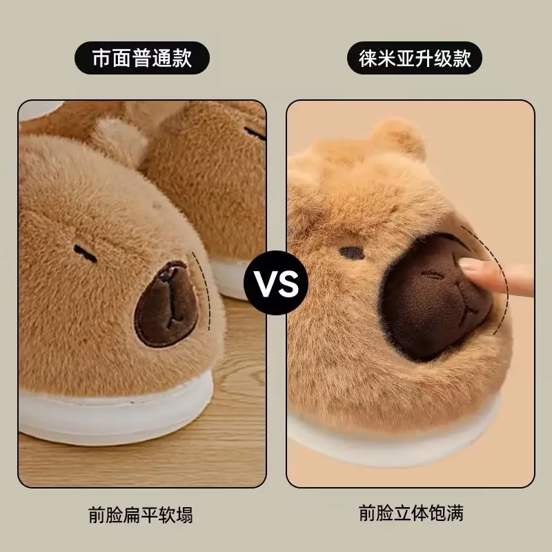 Women Cotton Bear Slippers Warm Indoor Winter — feature 1