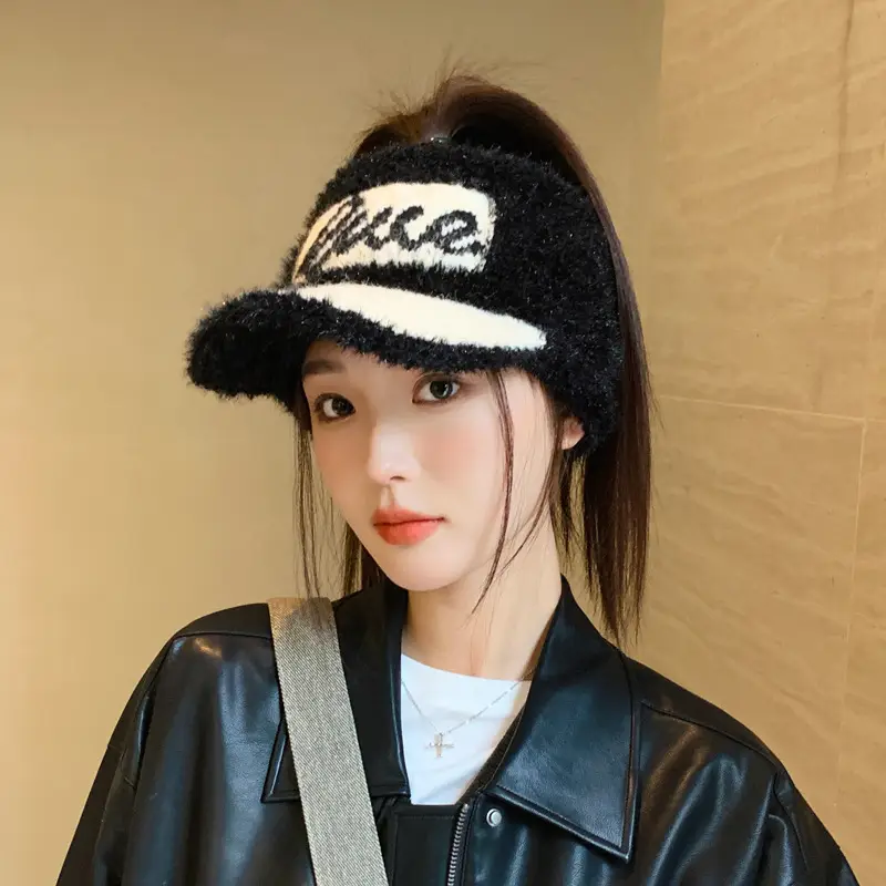 Women Knitted Letter Baseball Cap Warm Ear Protection - Image 5