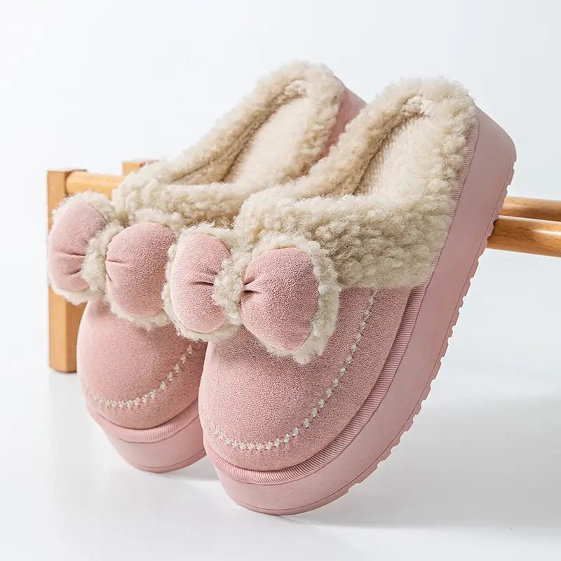 New Rabbit Cotton Slippers Women's Non-Slip Thick-Soled Plush Slippers Autumn and Winter Thick-Soled Non-Slip Home Warm Wool Slippers - Image 9
