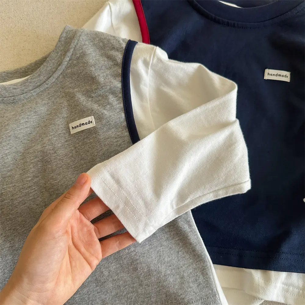Kids Korean Style Navy Blue Sleeveless T-Shirt 2025 — feature 17