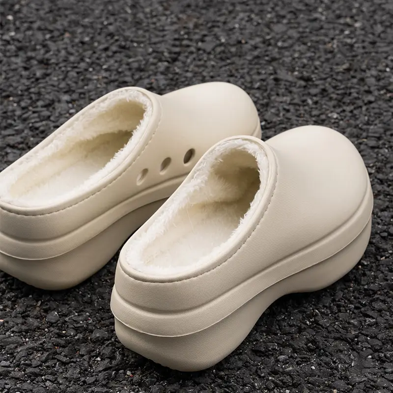 2025 New Cotton Slippers for Women, Winter Indoor Home Non-Slip Mule Shoes, Outer Wear Baotou Waterproof Chef Shoes for Men - Image 6