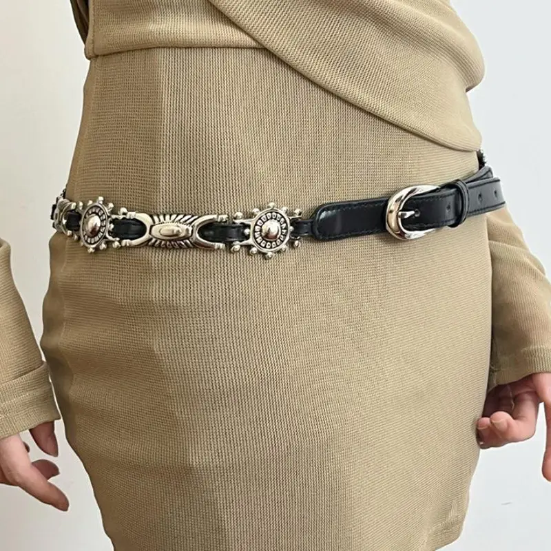 European American Retro Butterfly Waist Belt for Women