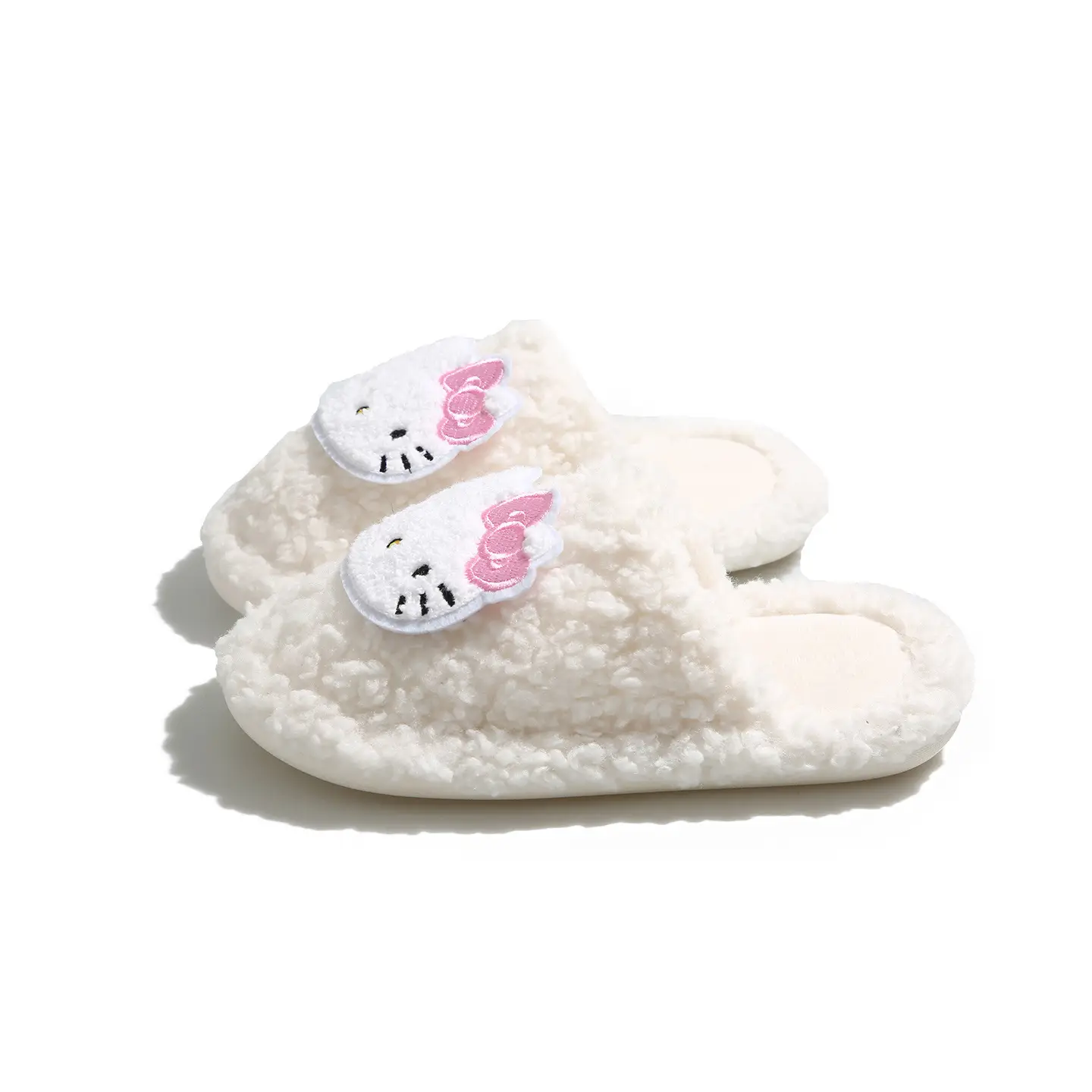 Hello Kitty Soft Pink Winter Home Slippers for Women - Image 8