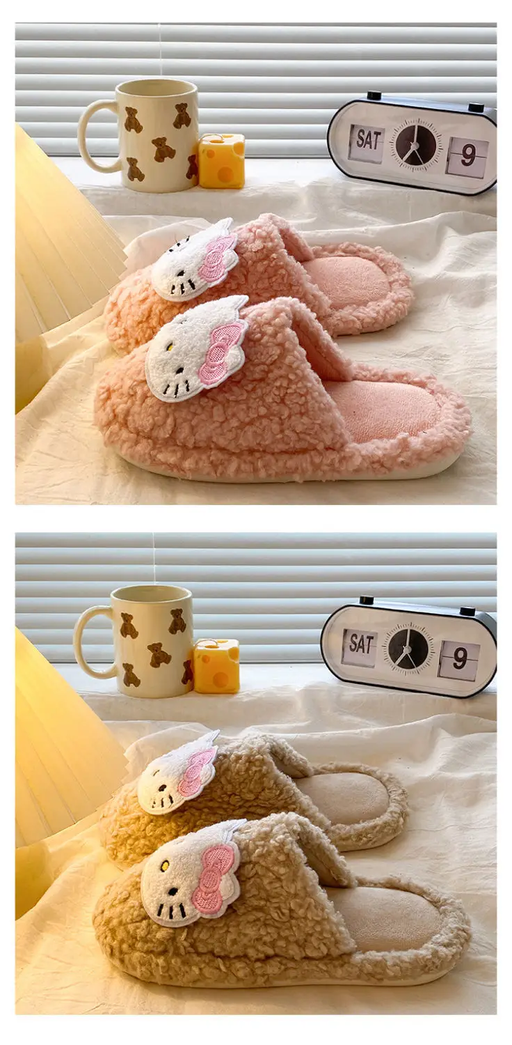 Hello Kitty Soft Pink Winter Home Slippers for Women — feature 14