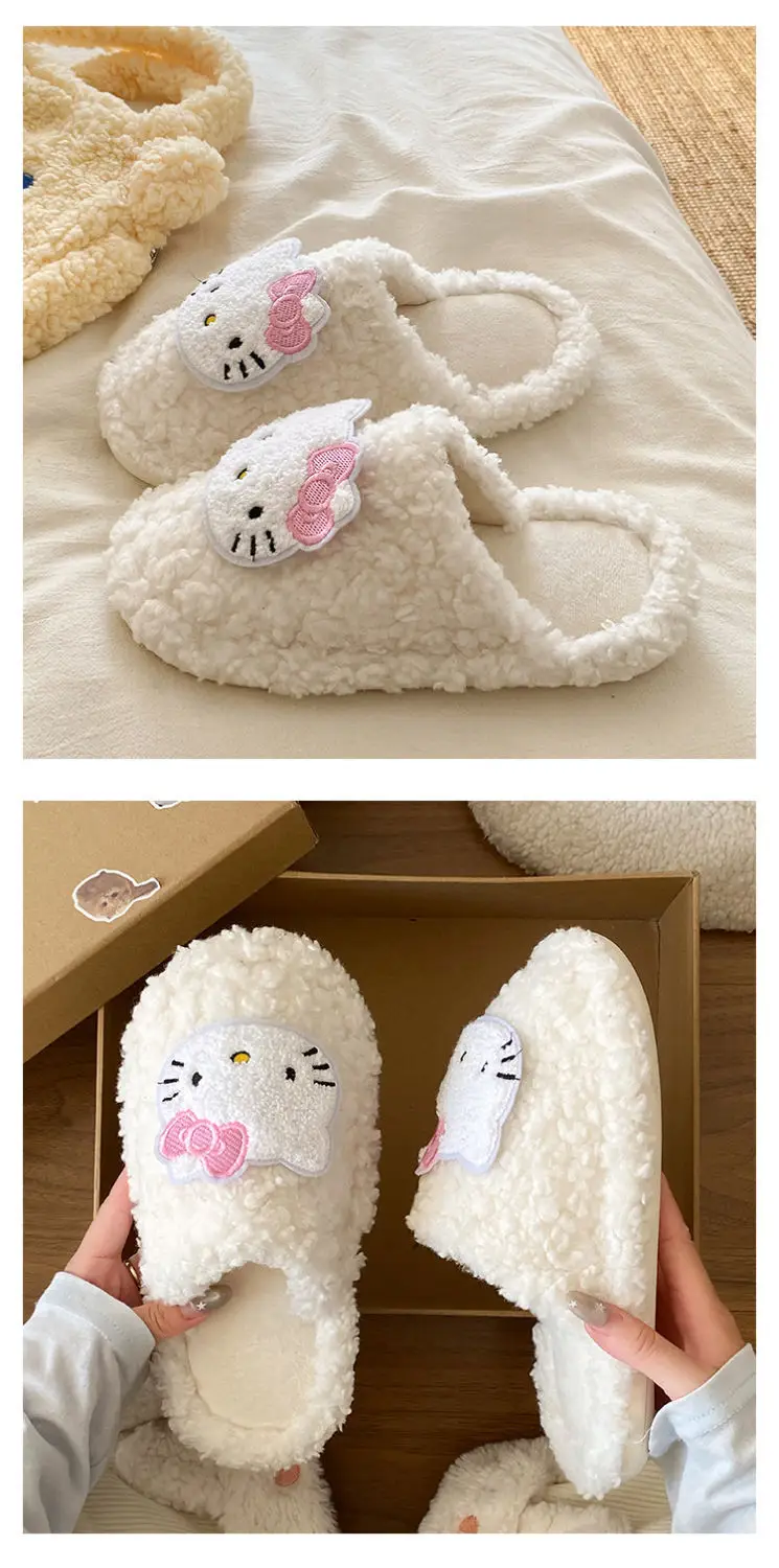 Hello Kitty Soft Pink Winter Home Slippers for Women — feature 15