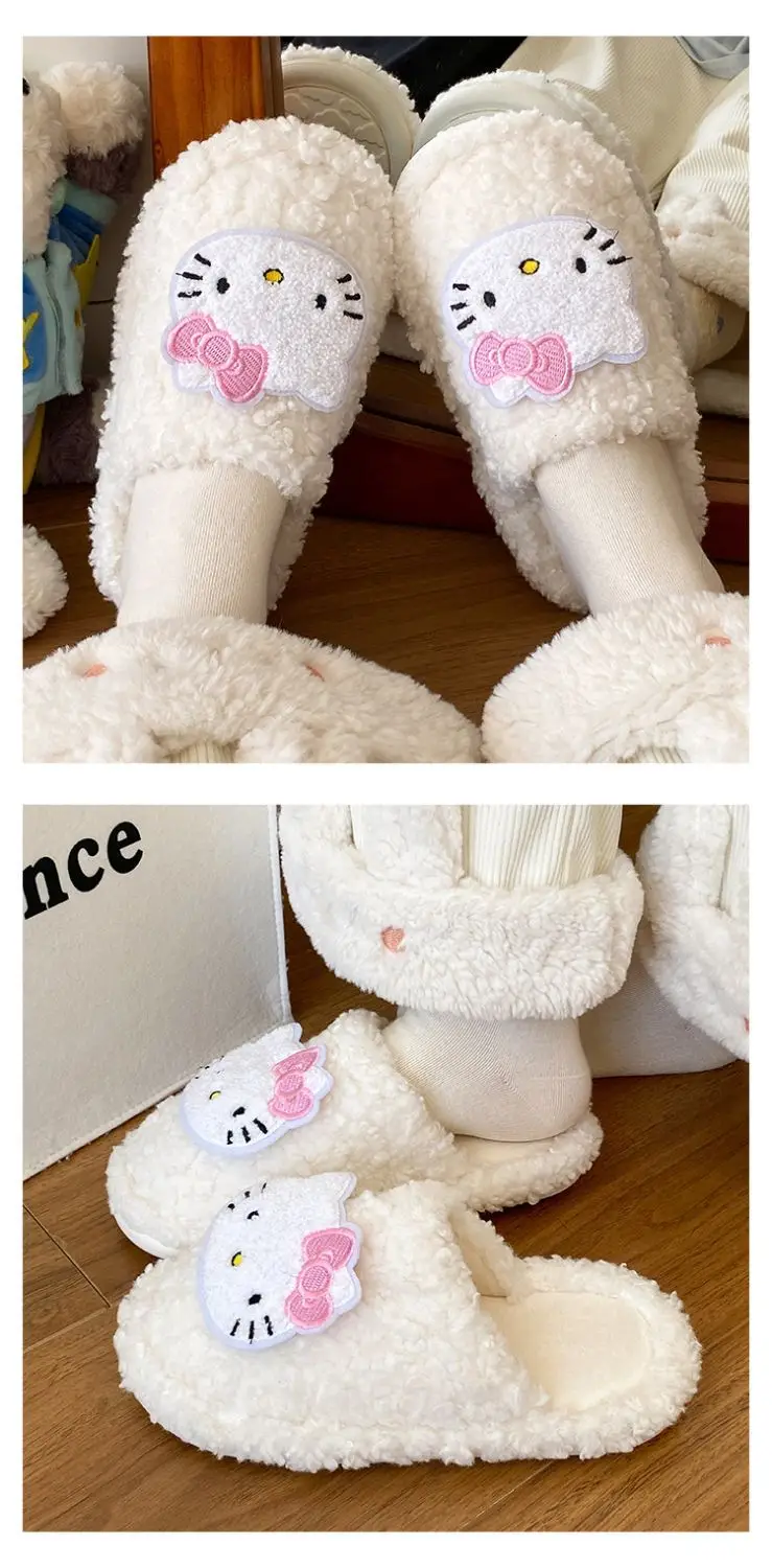 Hello Kitty Soft Pink Winter Home Slippers for Women — feature 16