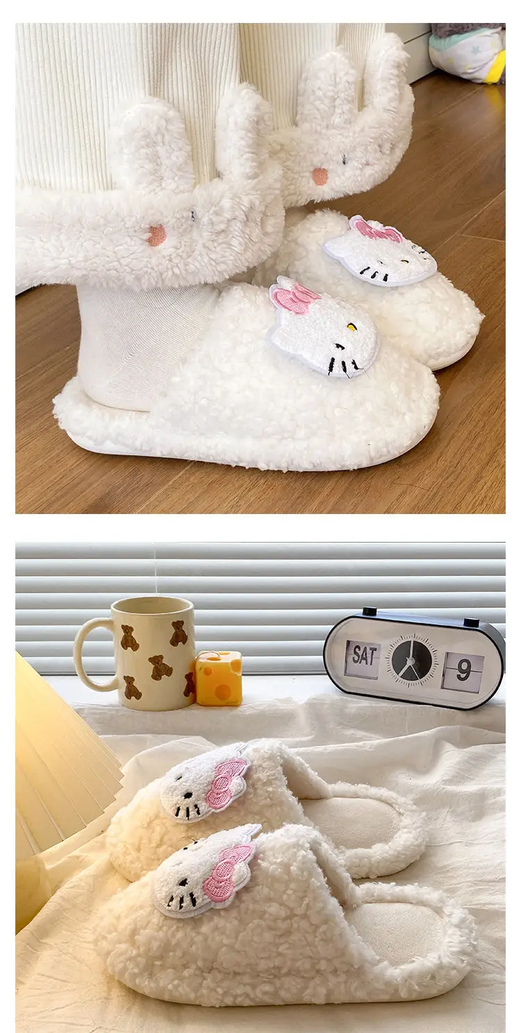 Hello Kitty Soft Pink Winter Home Slippers for Women — feature 17