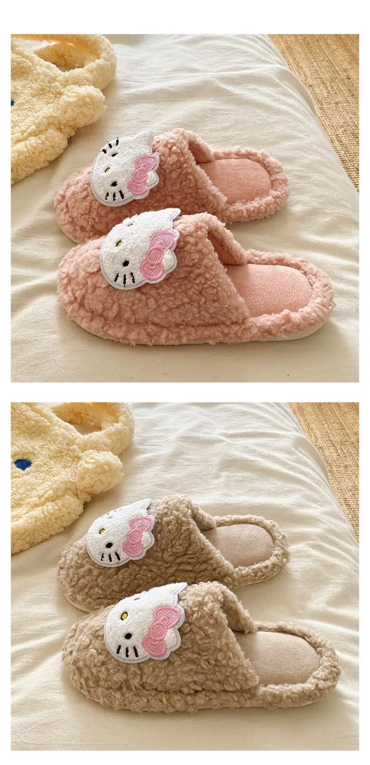Hello Kitty Soft Pink Winter Home Slippers for Women — feature 18