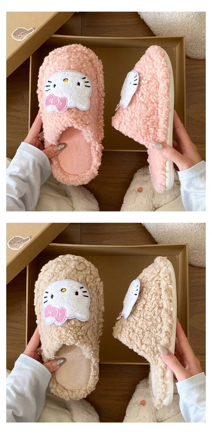Hello Kitty Soft Pink Winter Home Slippers for Women — feature 19