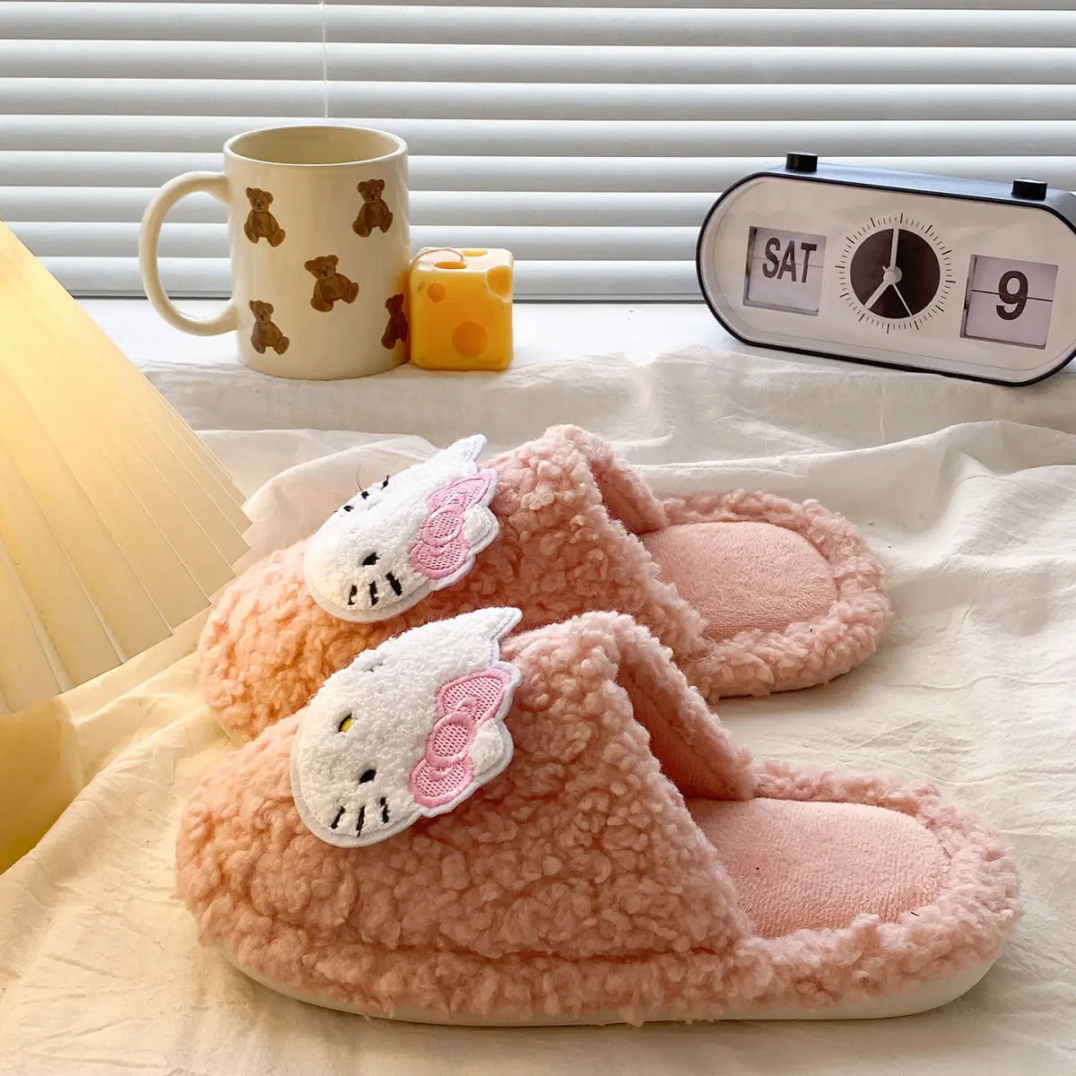 Hello Kitty Soft Pink Winter Home Slippers for Women — feature 27