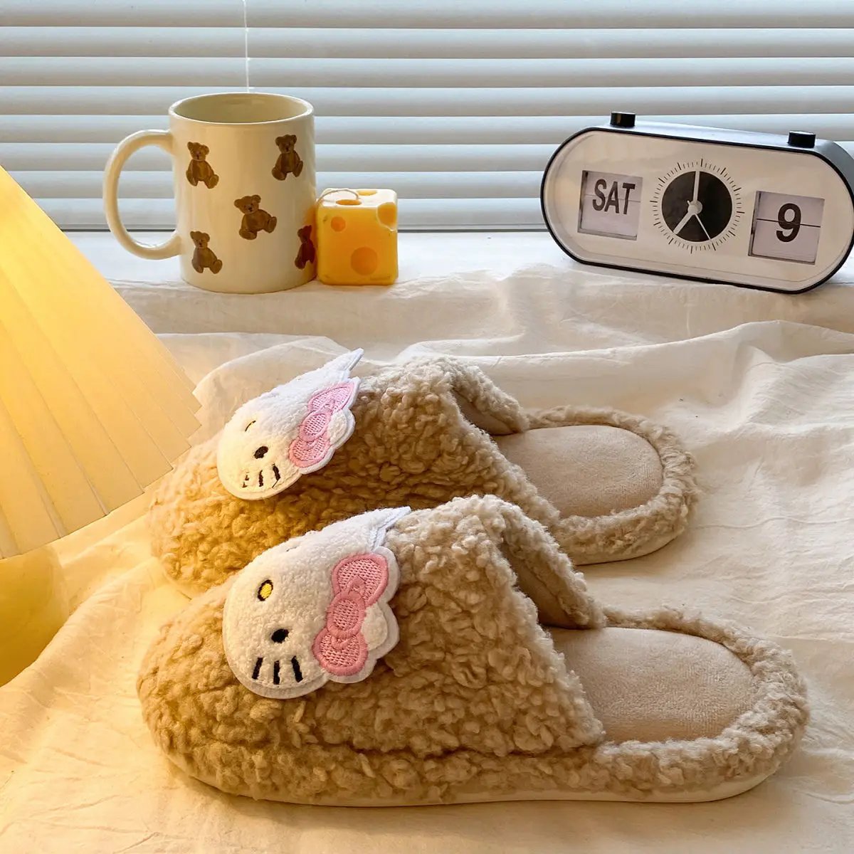Hello Kitty Soft Pink Winter Home Slippers for Women — feature 28