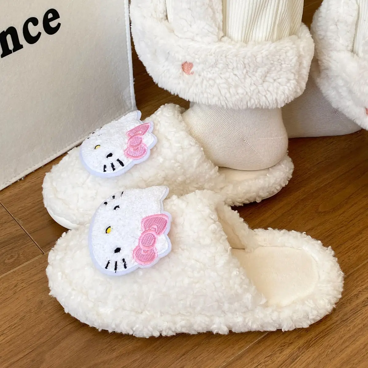 Hello Kitty Soft Pink Winter Home Slippers for Women — feature 31
