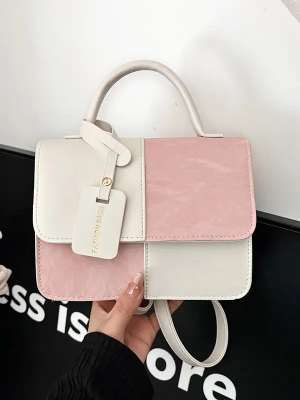 2026 Korean Style Contrasting Black White Handbag for Women - Image 7