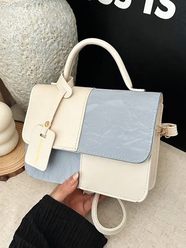 2026 Korean Style Contrasting Black White Handbag for Women - Image 9