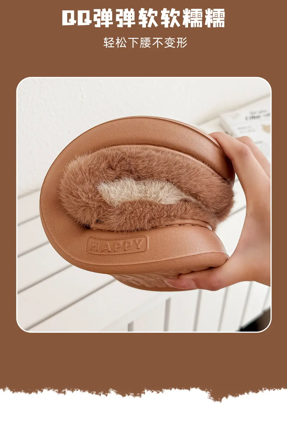 Cute Cotton Slippers for Women Winter Home Indoor Couple Wool Slippers Winter Home Non-Slip Warm Cotton Slippers for Men Wholesale — feature 32