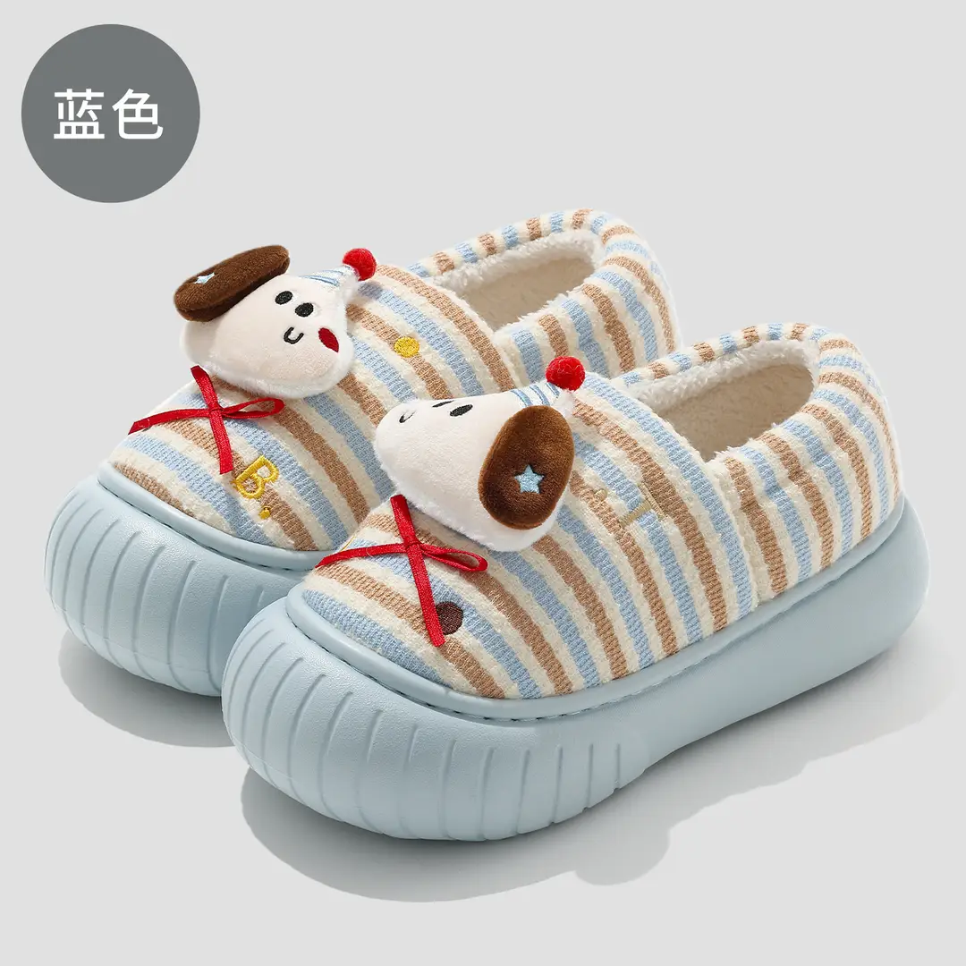 Parent-Child Cotton Slippers for Women, Winter Closed-Toe Cartoon New Style Home Indoor Non-Slip Children's Soft-Soled Cotton Slippers for Girls Wholesale - Image 8