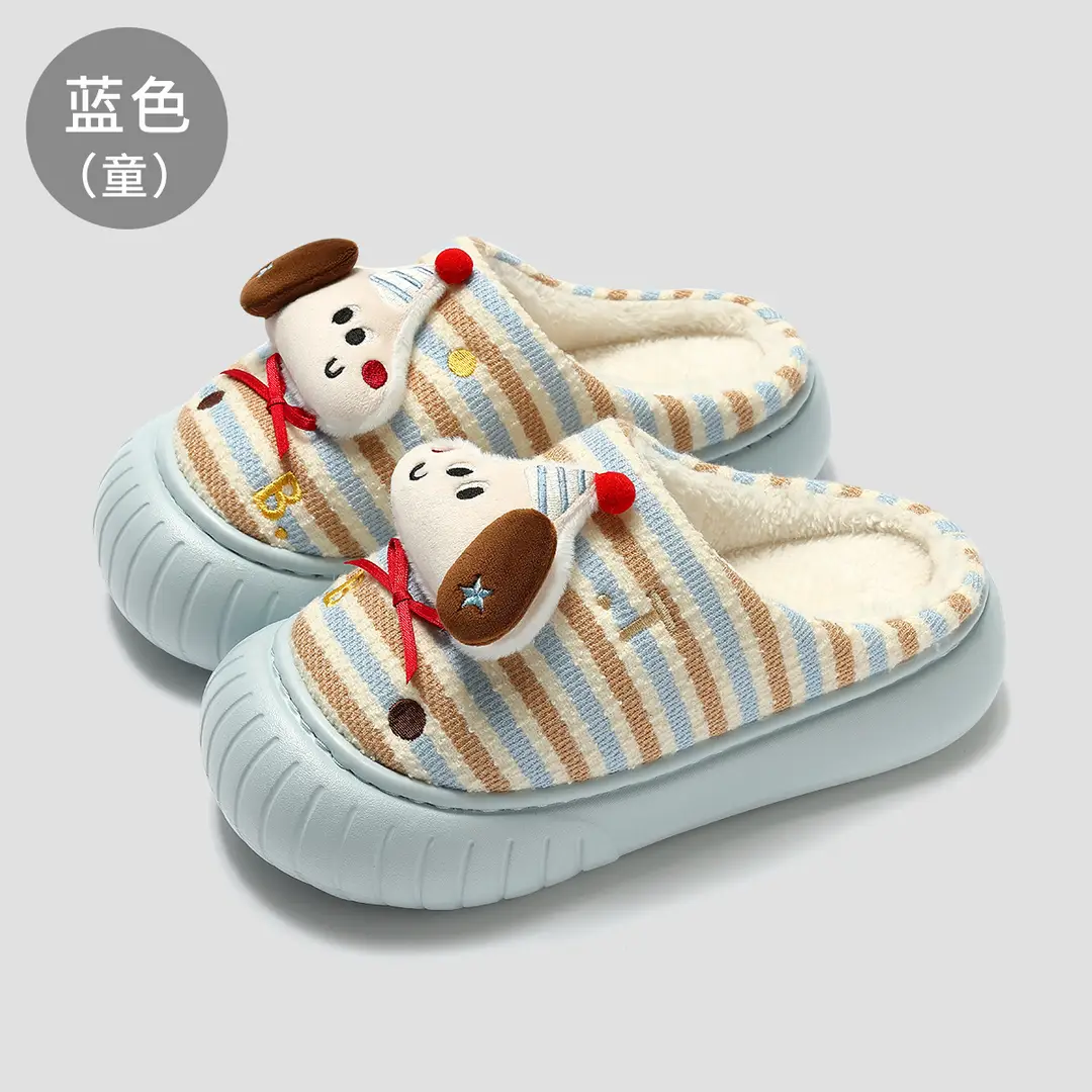 Parent-Child Cotton Slippers for Women Winter Baotou Cartoon Fur Slippers Winter Home Indoor Non-Slip Wear-Resistant Cotton Slippers for Women Wholesale - Image 8