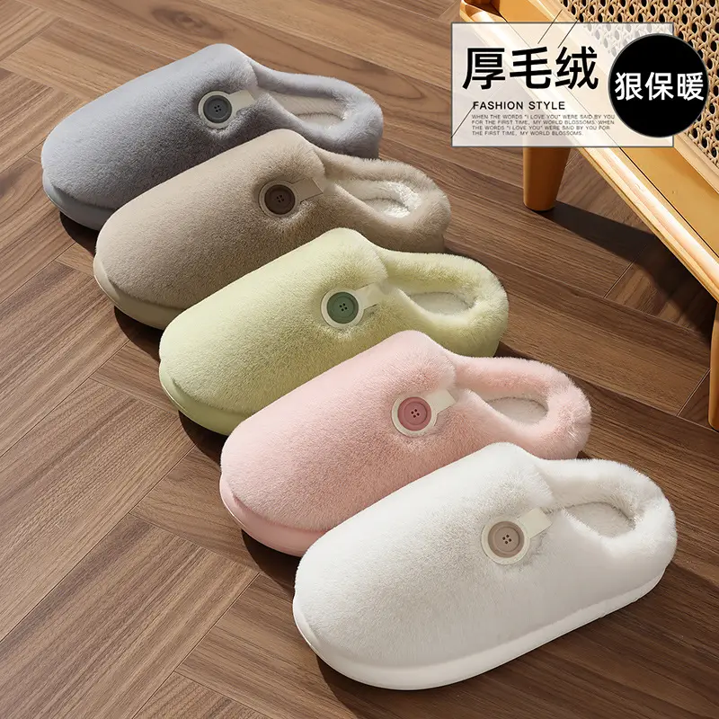 Men's Winter Fleece Lined Slippers Gray Warm - Image 9
