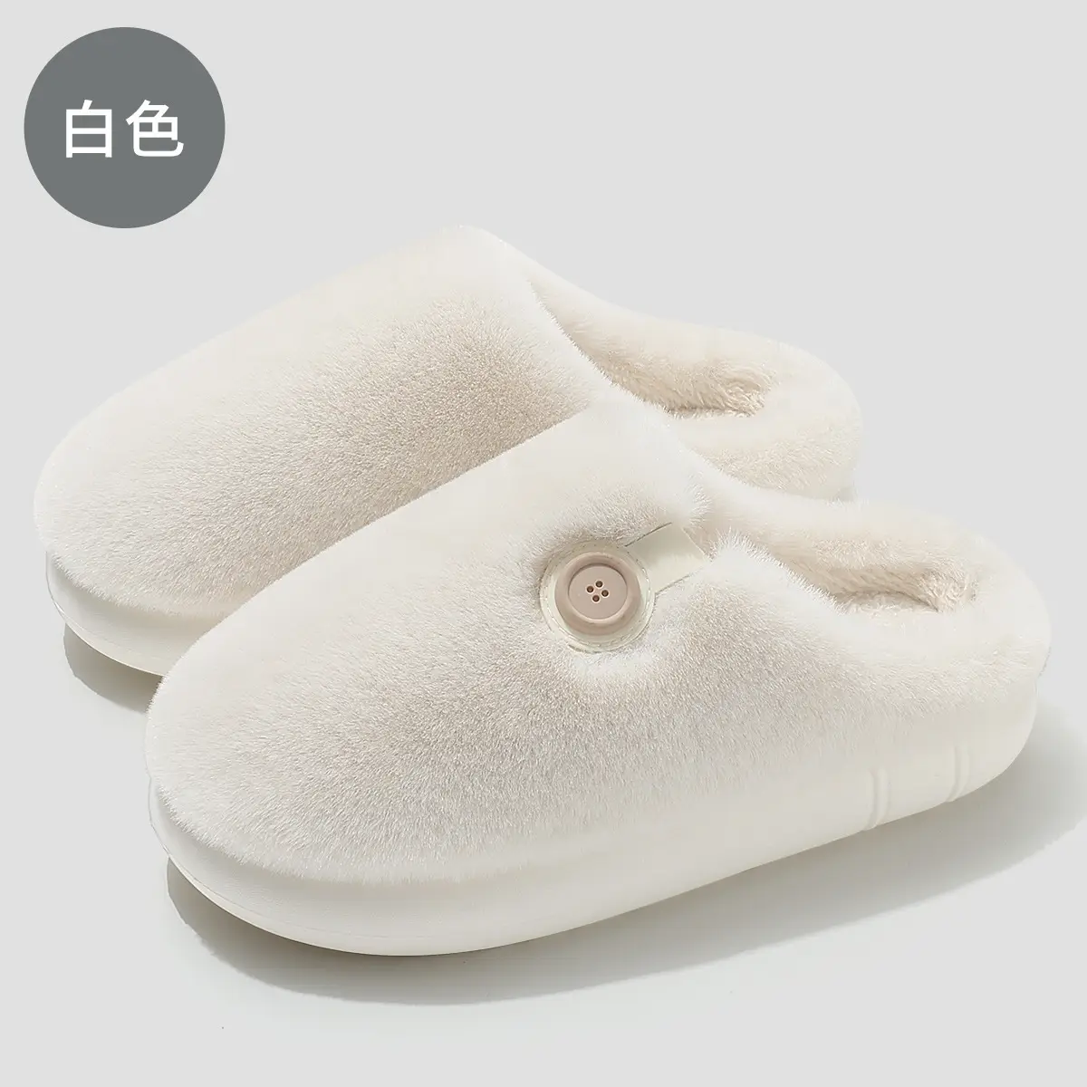 Men's Winter Fleece Lined Slippers Gray Warm - Image 3