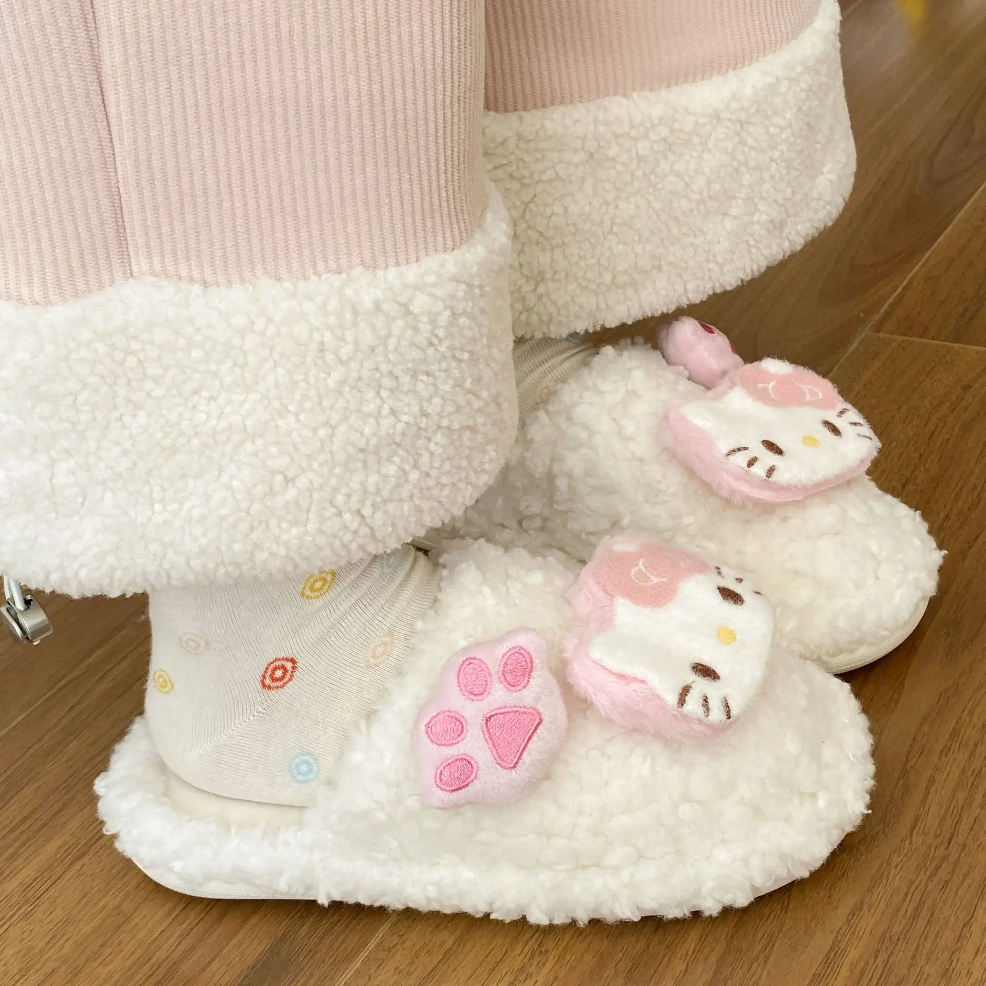 Cute Cat Paw Slippers for Women Warm Winter Comfort