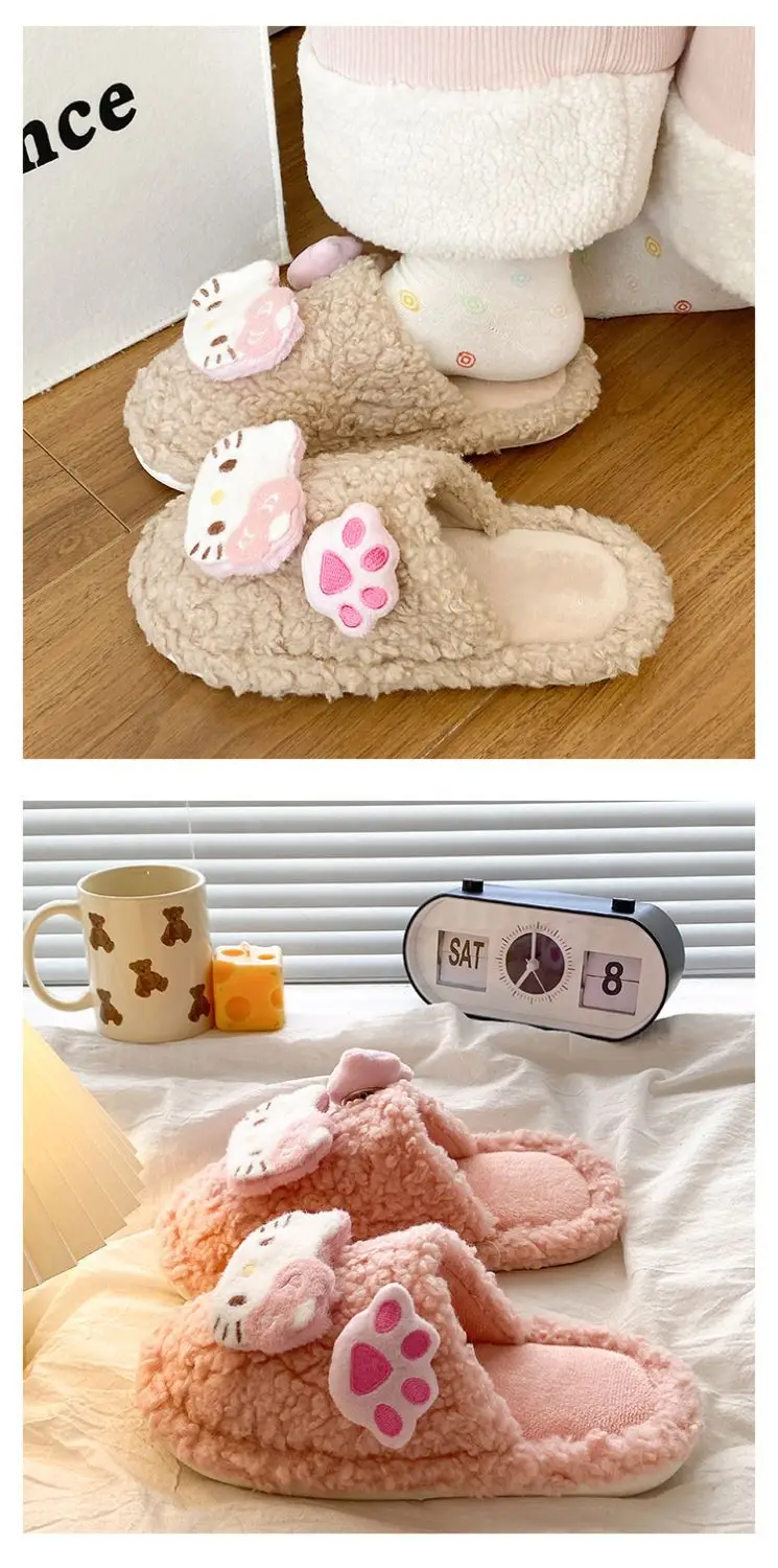 Cute Cat Paw Slippers for Women Warm Winter Comfort — feature 15
