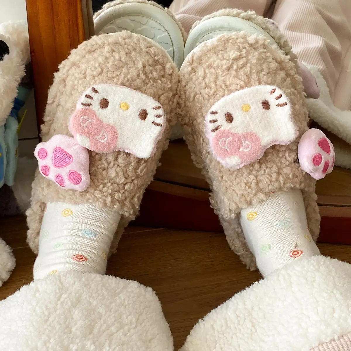 Cute Cat Paw Slippers for Women Warm Winter Comfort — feature 26