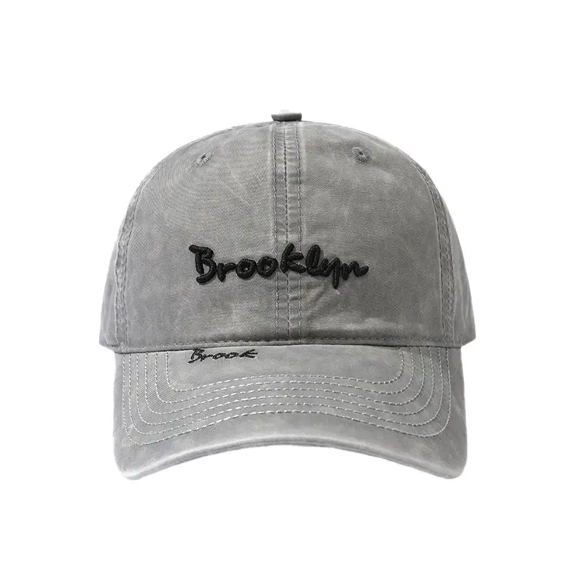 Brooklyn Embroidered Vintage Washed Cap - Image 10