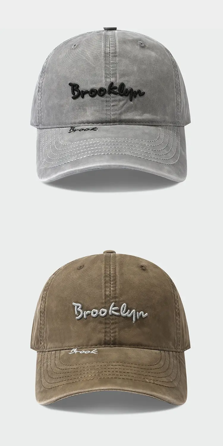 Brooklyn Embroidered Vintage Washed Cap — feature 10